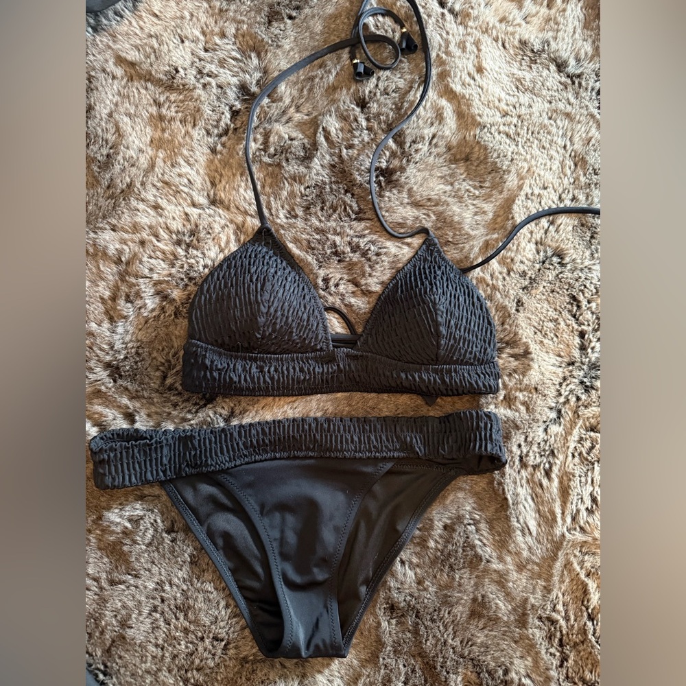 Victoria's Secret Black Smocked Bikini